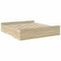 vidaXL Bettgestell mit Schubladen Sonoma-Eiche 200x200cm Holzwerkstoff vidaXL Bettgestell mit Schubladen Sonoma-Eiche 200x200cm Holzwerkstoff