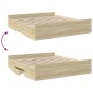 vidaXL Bettgestell mit Schubladen Sonoma-Eiche 200x200cm Holzwerkstoff vidaXL Bettgestell mit Schubladen Sonoma-Eiche 200x200cm Holzwerkstoff