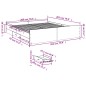 vidaXL Bettgestell mit Schubladen Sonoma-Eiche 200x200cm Holzwerkstoff vidaXL Bettgestell mit Schubladen Sonoma-Eiche 200x200cm Holzwerkstoff