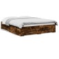 vidaXL Bettgestell mit Schubladen Räuchereiche 150x200cm Holzwerkstoff vidaXL Bettgestell mit Schubladen Räuchereiche 150x200cm Holzwerkstoff