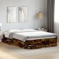 vidaXL Bettgestell mit Schubladen Räuchereiche 150x200cm Holzwerkstoff vidaXL Bettgestell mit Schubladen Räuchereiche 150x200cm Holzwerkstoff