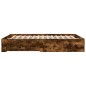 vidaXL Bettgestell mit Schubladen Räuchereiche 150x200cm Holzwerkstoff vidaXL Bettgestell mit Schubladen Räuchereiche 150x200cm Holzwerkstoff