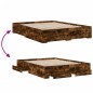vidaXL Bettgestell mit Schubladen Räuchereiche 150x200cm Holzwerkstoff vidaXL Bettgestell mit Schubladen Räuchereiche 150x200cm Holzwerkstoff