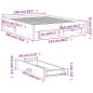 vidaXL Bettgestell mit Schubladen Räuchereiche 150x200cm Holzwerkstoff vidaXL Bettgestell mit Schubladen Räuchereiche 150x200cm Holzwerkstoff