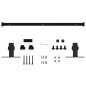 vidaXL Mini Schiebetürbeschlag Set für Schranktüren Carbonstahl 122 cm vidaXL Mini Schiebetürbeschlag Set für Schranktüren Carbonstahl 122 cm