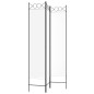 vidaXL 3-tlg. Paravent Weiß 120x200 cm Stoff vidaXL 3-tlg. Paravent Weiß 120x200 cm Stoff