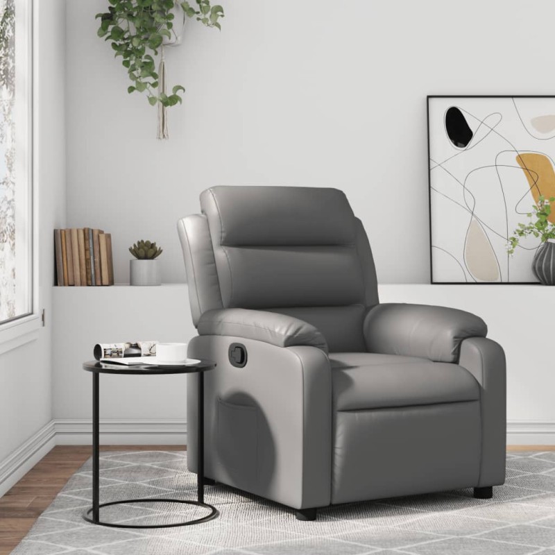 vidaXL Relaxsessel Grau Kunstleder vidaXL Relaxsessel Grau Kunstleder
