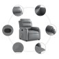 vidaXL Relaxsessel Grau Kunstleder vidaXL Relaxsessel Grau Kunstleder