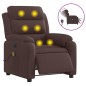 vidaXL Massagesessel Elektrisch Dunkelbraun Stoff vidaXL Massagesessel Elektrisch Dunkelbraun Stoff