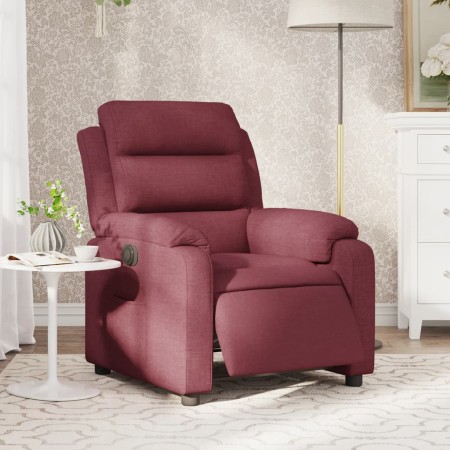vidaXL Relaxsessel Elektrisch Weinrot Stoff