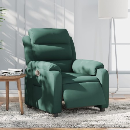 vidaXL Relaxsessel Elektrisch Dunkelgrün Samt