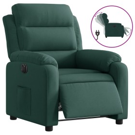 vidaXL Relaxsessel Elektrisch Dunkelgrün Samt