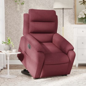 vidaXL Relaxsessel mit Aufstehhilfe Elektrisch Weinrot Stoff