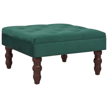 Hocker Dunkelgrün 60x60x36 cm Samt