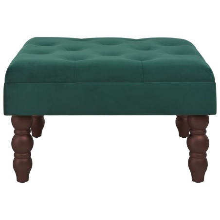 Hocker Dunkelgrün 60x60x36 cm Samt