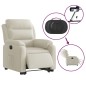 vidaXL Relaxsessel mit Aufstehhilfe Elektrisch Creme Samt vidaXL Relaxsessel mit Aufstehhilfe Elektrisch Creme Samt