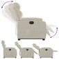 vidaXL Relaxsessel mit Aufstehhilfe Elektrisch Creme Samt vidaXL Relaxsessel mit Aufstehhilfe Elektrisch Creme Samt