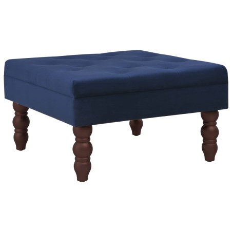 Hocker Marineblau 60x60x36 cm Samt