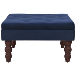 Hocker Marineblau 60x60x36 cm Samt