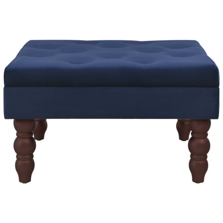 Hocker Marineblau 60x60x36 cm Samt