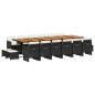 vidaXL 17-tlg. Garten-Essgruppe mit Kissen Schwarz Poly Rattan vidaXL 17-tlg. Garten-Essgruppe mit Kissen Schwarz Poly Rattan