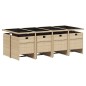 vidaXL 9-tlg. Garten-Essgruppe mit Kissen Beige Poly Rattan vidaXL 9-tlg. Garten-Essgruppe mit Kissen Beige Poly Rattan