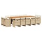 vidaXL 15-tlg. Garten-Essgruppe mit Kissen Beige Poly Rattan vidaXL 15-tlg. Garten-Essgruppe mit Kissen Beige Poly Rattan