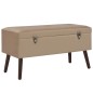 vidaXL Bank mit Staufach Beige 80 cm Samt vidaXL Bank mit Staufach Beige 80 cm Samt