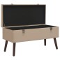 vidaXL Bank mit Staufach Beige 80 cm Samt vidaXL Bank mit Staufach Beige 80 cm Samt