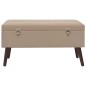 vidaXL Bank mit Staufach Beige 80 cm Samt vidaXL Bank mit Staufach Beige 80 cm Samt