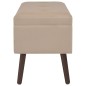 vidaXL Bank mit Staufach Beige 80 cm Samt vidaXL Bank mit Staufach Beige 80 cm Samt