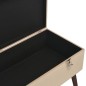 vidaXL Bank mit Staufach Beige 80 cm Samt vidaXL Bank mit Staufach Beige 80 cm Samt
