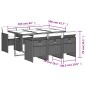 vidaXL 7-tlg. Garten-Essgruppe mit Kissen Grau Poly Rattan vidaXL 7-tlg. Garten-Essgruppe mit Kissen Grau Poly Rattan