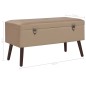 vidaXL Bank mit Staufach Beige 80 cm Samt vidaXL Bank mit Staufach Beige 80 cm Samt