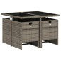 vidaXL 5-tlg. Garten-Essgruppe mit Kissen Grau Poly Rattan vidaXL 5-tlg. Garten-Essgruppe mit Kissen Grau Poly Rattan