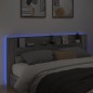 vidaXL LED-Kopfteil mit Ablage Grau Sonoma 220x16,5x103,5 cm