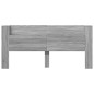vidaXL LED-Kopfteil mit Ablage Grau Sonoma 220x16,5x103,5 cm