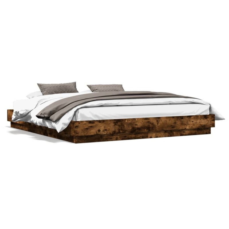 vidaXL Bettgestell Räuchereiche 180x200 cm Holzwerkstoff vidaXL Bettgestell Räuchereiche 180x200 cm Holzwerkstoff