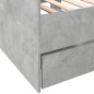 vidaXL Tagesbett mit Schubladen Betongrau 75x190 cm Holzwerkstoff vidaXL Tagesbett mit Schubladen Betongrau 75x190 cm Holzwerkstoff