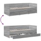vidaXL Tagesbett mit Schubladen Grau Sonoma 75x190 cm Holzwerkstoff vidaXL Tagesbett mit Schubladen Grau Sonoma 75x190 cm Holzwerkstoff