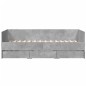 vidaXL Tagesbett mit Schubladen Betongrau 100x200 cm Holzwerkstoff vidaXL Tagesbett mit Schubladen Betongrau 100x200 cm Holzwerkstoff