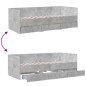 vidaXL Tagesbett mit Schubladen Betongrau 100x200 cm Holzwerkstoff vidaXL Tagesbett mit Schubladen Betongrau 100x200 cm Holzwerkstoff