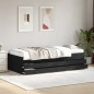 vidaXL Tagesbett mit Schubladen Schwarz 100x200 cm Holzwerkstoff vidaXL Tagesbett mit Schubladen Schwarz 100x200 cm Holzwerkstoff