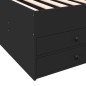 vidaXL Tagesbett mit Schubladen Schwarz 100x200 cm Holzwerkstoff vidaXL Tagesbett mit Schubladen Schwarz 100x200 cm Holzwerkstoff