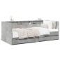 vidaXL Tagesbett mit Schubladen Betongrau 90x190 cm Holzwerkstoff vidaXL Tagesbett mit Schubladen Betongrau 90x190 cm Holzwerkstoff