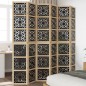 vidaXL 6-tlg. Raumteiler Braun und Schwarz Massivholz Paulownia vidaXL 6-tlg. Raumteiler Braun und Schwarz Massivholz Paulownia