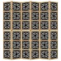 vidaXL 6-tlg. Raumteiler Braun und Schwarz Massivholz Paulownia vidaXL 6-tlg. Raumteiler Braun und Schwarz Massivholz Paulownia