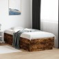 vidaXL Bettgestell Räuchereiche 100x200 cm Holzwerkstoff vidaXL Bettgestell Räuchereiche 100x200 cm Holzwerkstoff