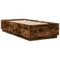 vidaXL Bettgestell Räuchereiche 100x200 cm Holzwerkstoff vidaXL Bettgestell Räuchereiche 100x200 cm Holzwerkstoff