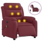 vidaXL Massagesessel Elektrisch Weinrot Stoff vidaXL Massagesessel Elektrisch Weinrot Stoff